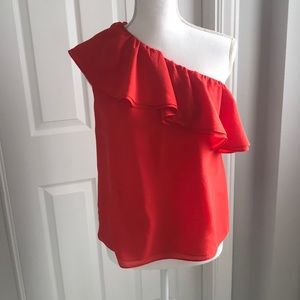 NWOT Rebecca Taylor One Shoulder Top